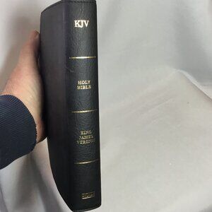 KJV Large Print Reference Holy Bible Black Faux Leather Indexed Holman 2019 NWOB
